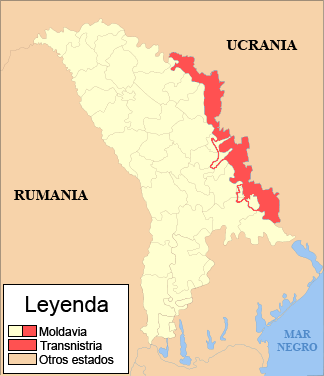 Ubicación geográfica de Transnistria