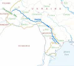 Mapa del río Dniéster